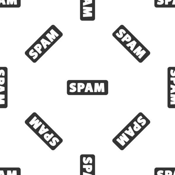 Icona Spam Grigio Isolato Modello Senza Soluzione Continuità Sfondo Bianco — Vettoriale Stock
