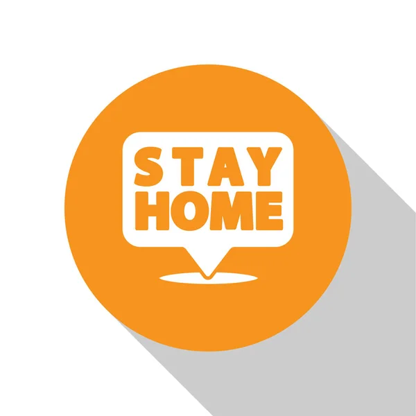 White Stay Home Icon Απομονώνονται Λευκό Φόντο Ιός Corona 2019 — Διανυσματικό Αρχείο