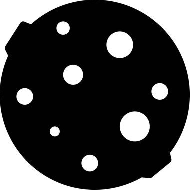 Siyah Ay simgesi beyaz arkaplanda izole edildi. Vektör İllüstrasyonu.