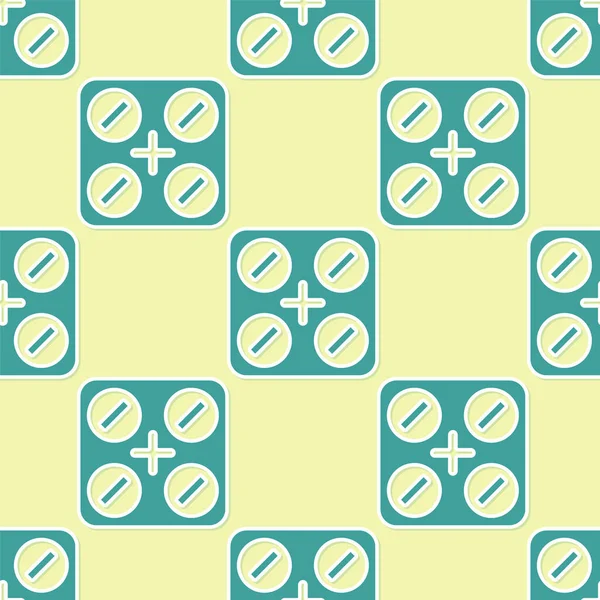Green Medical Pills Marijuana Cannabis Leaf Icon Isolated Seamless Pattern — Stock Vector
