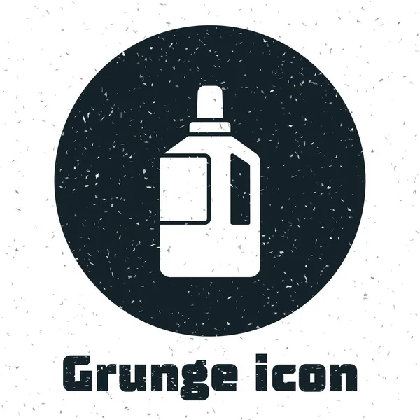 Grunge Fabric Softener Icon Isolated White Background Liquid Laundry Detergent — Stock Vector
