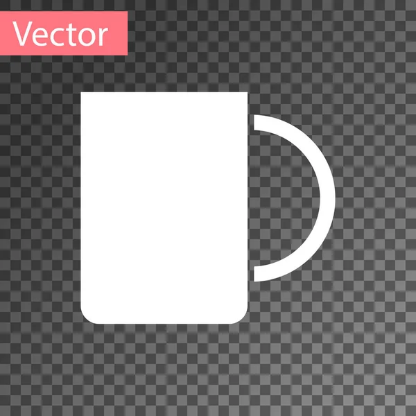 Weiße Kaffeetasse Symbol Isoliert Auf Transparentem Hintergrund Teetasse Vorhanden Heißgetränk — Stockvektor