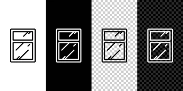 Establecer Línea Servicio Limpieza Para Windows Icono Aislado Sobre Fondo — Vector de stock