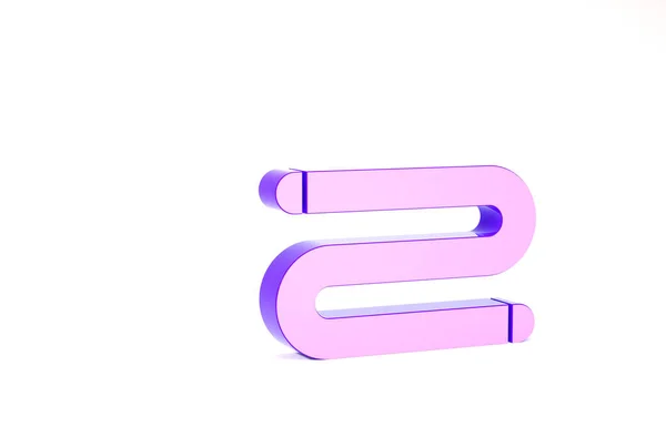 Фиолетовый значок полотенце изолированы на белом фоне. Концепция минимализма. 3D-рендеринг — стоковое фото
