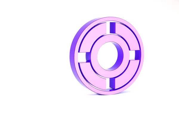 Lila hamutartó ikon elszigetelt fehér alapon. Minimalizmus koncepció. 3d illusztráció 3D render — Stock Fotó