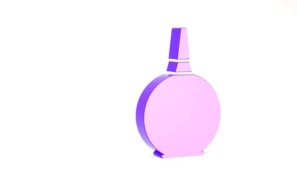 Ícone Enema roxo isolado no fundo branco. Enema com ponta de plástico. Pêra médica. Conceito de minimalismo. 3D ilustração 3D render — Fotografia de Stock