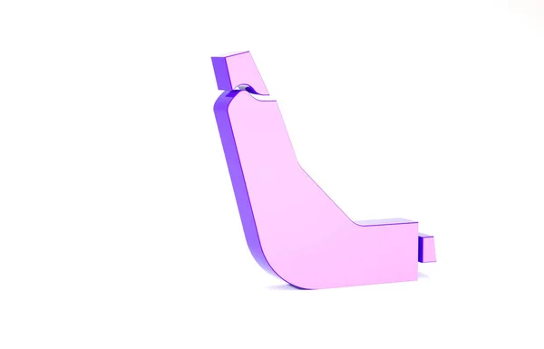 Icono del inhalador púrpura aislado sobre fondo blanco. Respiración para aliviar la tos, inhalación, paciente alérgico. Concepto minimalista. 3D ilustración 3D render — Foto de Stock