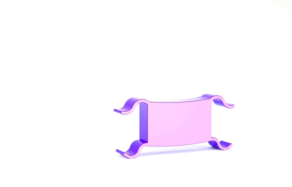 Icône de masque médical violet isolé sur fond blanc. Concept de minimalisme. Illustration 3D rendu 3D — Photo