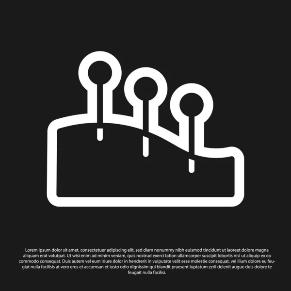 Black Acupuncture therapy icon isolated on black background. Chinese medicine. Holistic pain management treatments.  Vector.