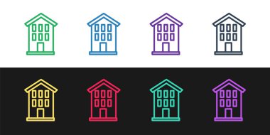 House simgesini siyah beyaz arkaplanda ayır. Ev sembolü. Vektör.