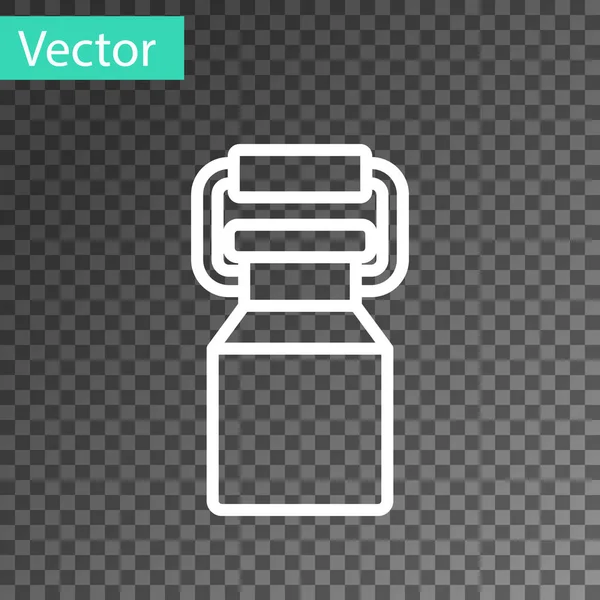 Línea Blanca Contenedor Latas Para Icono Leche Aislado Sobre Fondo — Vector de stock