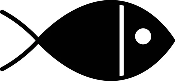 Černá Křesťanské Ryby Symbol Ikona Izolované Bílém Pozadí Ježíšův Rybí — Stockový vektor