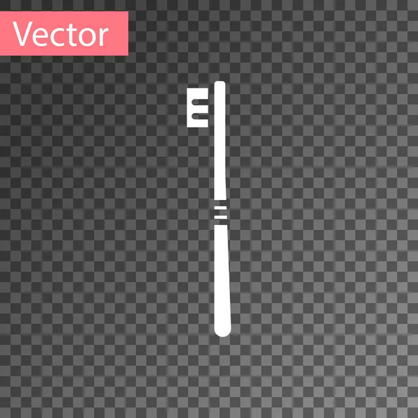 Bílý Kartáček Ikona Izolované Průhledném Pozadí Vektorová Ilustrace — Stockový vektor