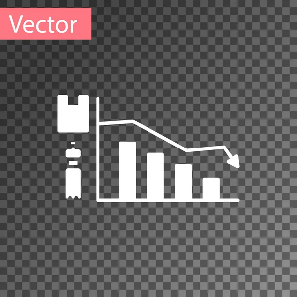 Weißes Ökologie Infografik Symbol Auf Transparentem Hintergrund Vektorillustration — Stockvektor