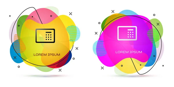 Color Safe Symbol Isoliert Auf Weißem Hintergrund Der Tür Befand — Stockvektor