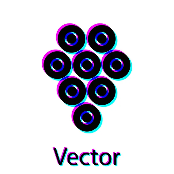 Icono Caviar Negro Aislado Sobre Fondo Blanco Vector — Vector de stock