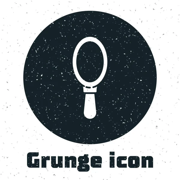 Icono Espejo Grunge Hand Aislado Sobre Fondo Blanco Dibujo Vintage — Vector de stock