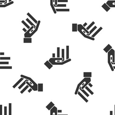 Gri Turta grafiksel ikonu beyaz arka planda izole edilmiş kusursuz desen. Diyagram çizelgesi. Vektör İllüstrasyonu.