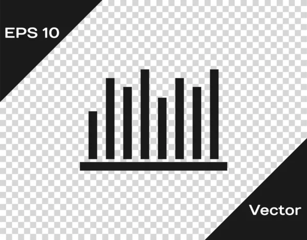 Ícone Infográfico Gráfico Gráfico Black Pie Isolado Fundo Transparente Diagrama — Vetor de Stock