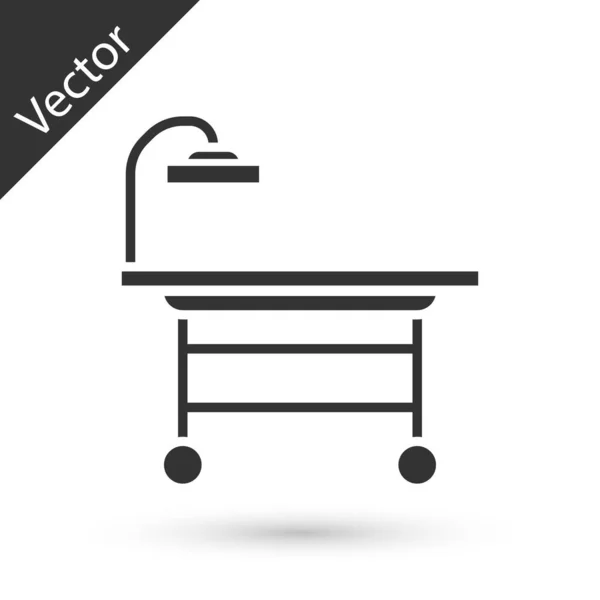 Icône Table Opération Grise Isolée Sur Fond Blanc Illustration Vectorielle — Image vectorielle