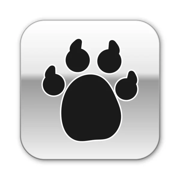 Ícone Impressão Black Paw Isolado Fundo Branco Impressão Pata Cão —  Vetores de Stock