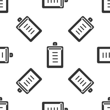 Liste simgesine sahip gri pano beyaz arka planda izole edilmiş pürüzsüz desen. Kontrol listesi sembolü. Anket anketi ya da anket geri bildirim formu. Vektör.