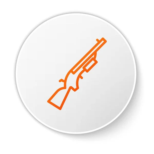 Orangefarbene Linie Shotgun Symbol Isoliert Auf Weißem Hintergrund Jagdgewehr Weißer — Stockvektor