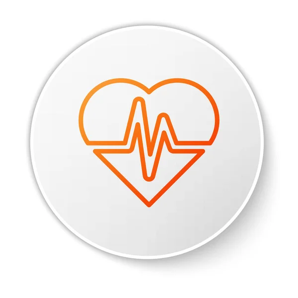 Oranje Lijn Ziektekostenverzekering Pictogram Geïsoleerd Witte Achtergrond Patiëntenbescherming Beveiliging Veiligheid — Stockvector