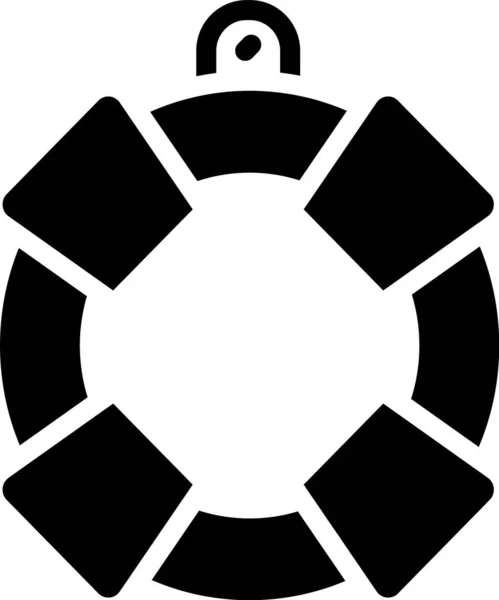 Черный Lifebuoy Значок Изолирован Белом Фоне Символ Пояса Вектор — стоковый вектор