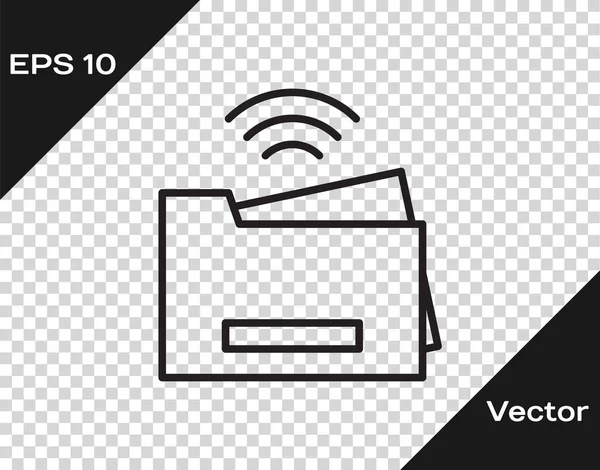 Schwarzes Smart Druckersystem Symbol Isoliert Auf Transparentem Hintergrund Konzept Internet — Stockvektor