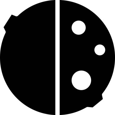 Güneş tutulması simgesi beyaz arkaplanda izole edilmiş. Tam sonar tutulması. Vektör İllüstrasyonu.