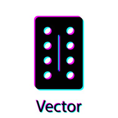 Siyah haplar beyaz arka planda izole edilmiş. İlaç paketi. Tablet, vitamin, antibiyotik, aspirin. Vektör İllüstrasyonu.