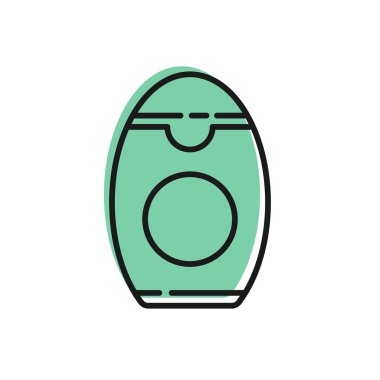 Beyaz arka planda izole edilmiş siyah çizgi şampuan ikonu. Vektör İllüstrasyonu.