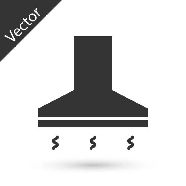 Icono Del Ventilador Extractor Cocina Gris Aislado Sobre Fondo Blanco — Vector de stock