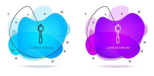 Linia Marshmallow Ikonie Kija Izolowane Białym Tle Abstrakcyjny Baner Płynnych — Wektor stockowy