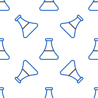 Hat yağı petrol test tüpü ikonu beyaz arka planda izole edilmiş kusursuz desen. Renkli taslak konsepti. Vektör.