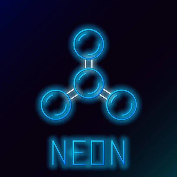 Icono Molécula Aislada Sobre Fondo Negro Estructura Moléculas Química Profesores — Archivo Imágenes Vectoriales