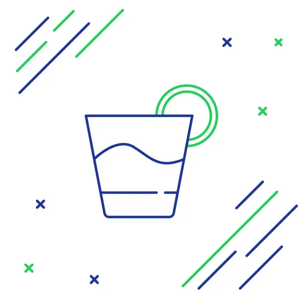 Line Cocktail Symbol Isoliert Auf Weißem Hintergrund Buntes Rahmenkonzept Vektor — Stockvektor