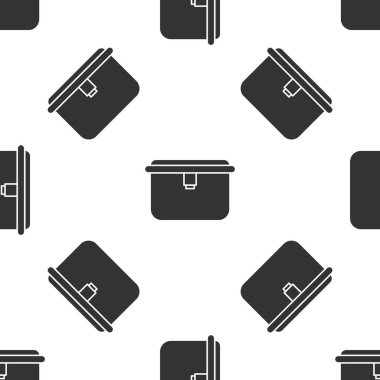 Gri beslenme çantası simgesi beyaz arka planda izole edilmiş kusursuz desen. Vektör İllüstrasyonu.