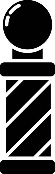 Μαύρο Κλασικό Κουρέα Μαγαζί Πόλο Εικονίδιο Απομονώνεται Λευκό Φόντο Σύμβολο — Διανυσματικό Αρχείο