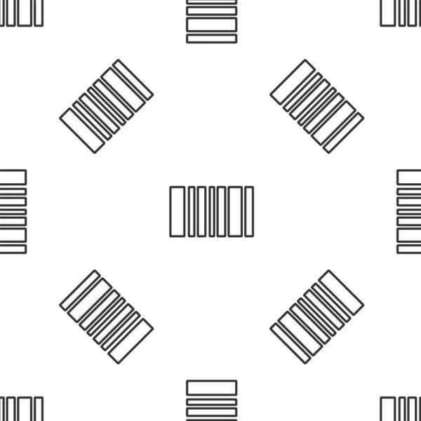 Сіра Лінія Значок Штрих Коду Ізольований Безшовний Візерунок Білому Тлі — стоковий вектор