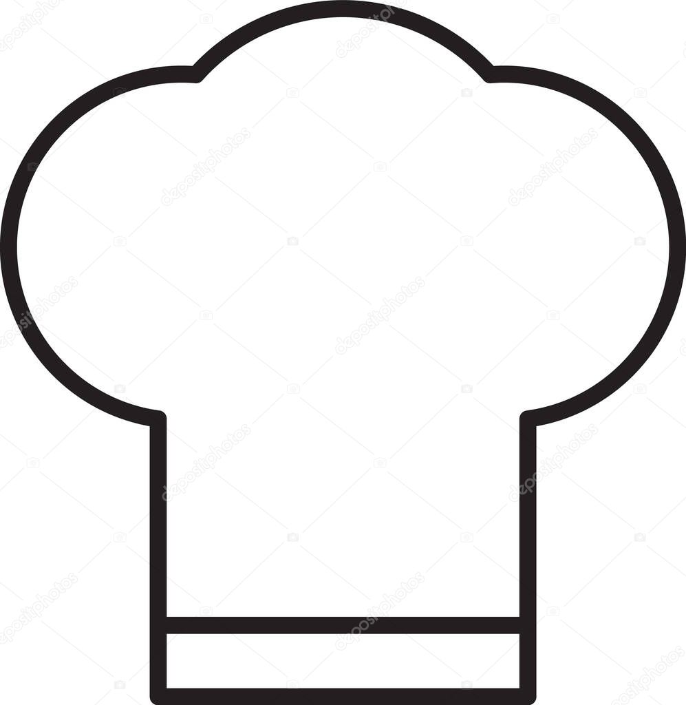 Black Line Chef Hat Icon Isolated On White Background Cooking Symbol Cooks Hat Vector Illustration Premium Vector In Adobe Illustrator Ai Ai Format Encapsulated Postscript Eps Eps Format