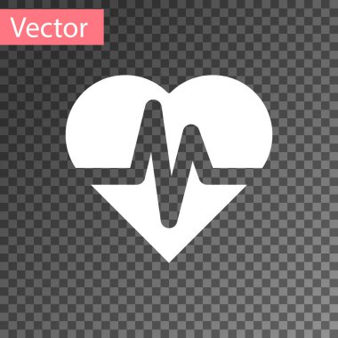 Beyaz Sağlık Sigortası simgesi şeffaf bir arkaplanda izole edilmiş. Hasta koruması. Güvenlik, güvenlik, koruma, konsept koruma. Vektör..