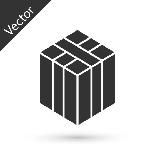 Šedá Bale Sena Ikona Izolované Bílém Pozadí Vektor — Stockový vektor