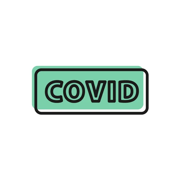 Schwarze Linie Coronavirus Covid Symbol Isoliert Auf Weißem Hintergrund Bakterien — Stockvektor