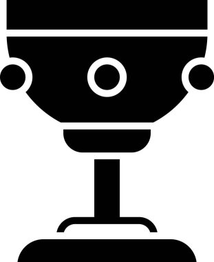 Siyah Hıristiyan kadeh simgesi beyaz arkaplanda izole edildi. Hıristiyanlık ikonu. Mutlu Paskalyalar. Vektör İllüstrasyonu.