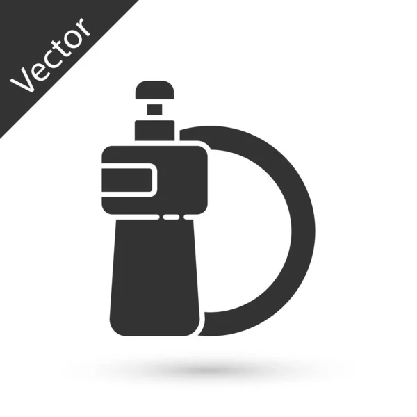 Lavavajillas Gris Botella Líquida Placa Icono Aislado Sobre Fondo Blanco — Vector de stock