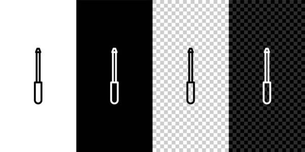 Set Line Knife Sharpener Icon Isolated Black White Background Vector — Stock Vector