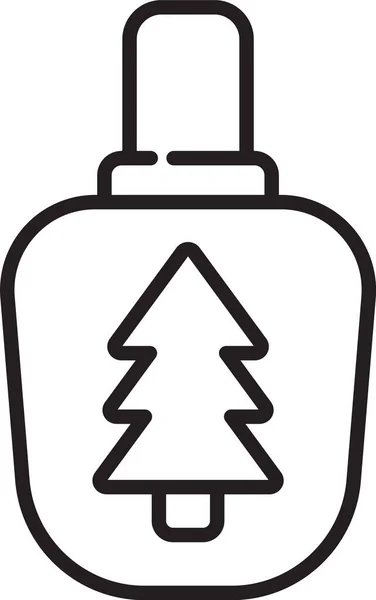 Zwarte Lijn Kanteen Waterfles Icoon Geïsoleerd Witte Achtergrond Toeristenkolf Pictogram — Stockvector