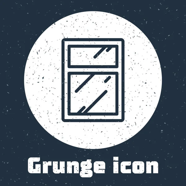 Grunge Line Service Nettoyage Pour Icône Windows Isolée Sur Fond — Image vectorielle